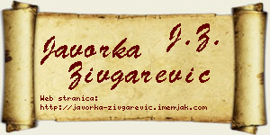 Javorka Zivgarević vizit kartica